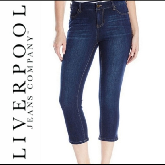 Liverpool Jeans Company Denim - Liverpool Jeans Co. Cropped Jeans Dark Wash size 6